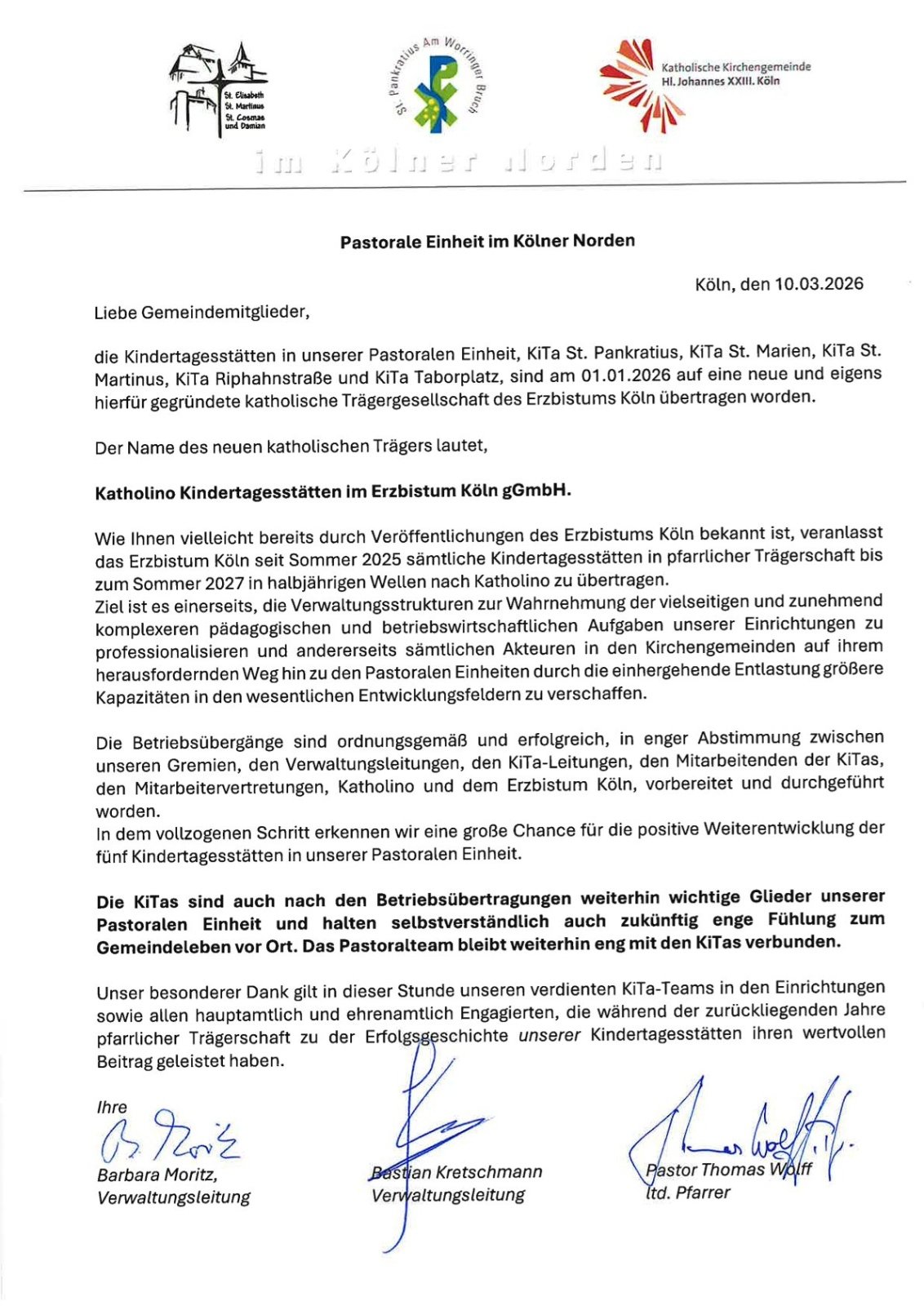 26-03-10 Informationsschreiben Betriebsübertragungen Kitas