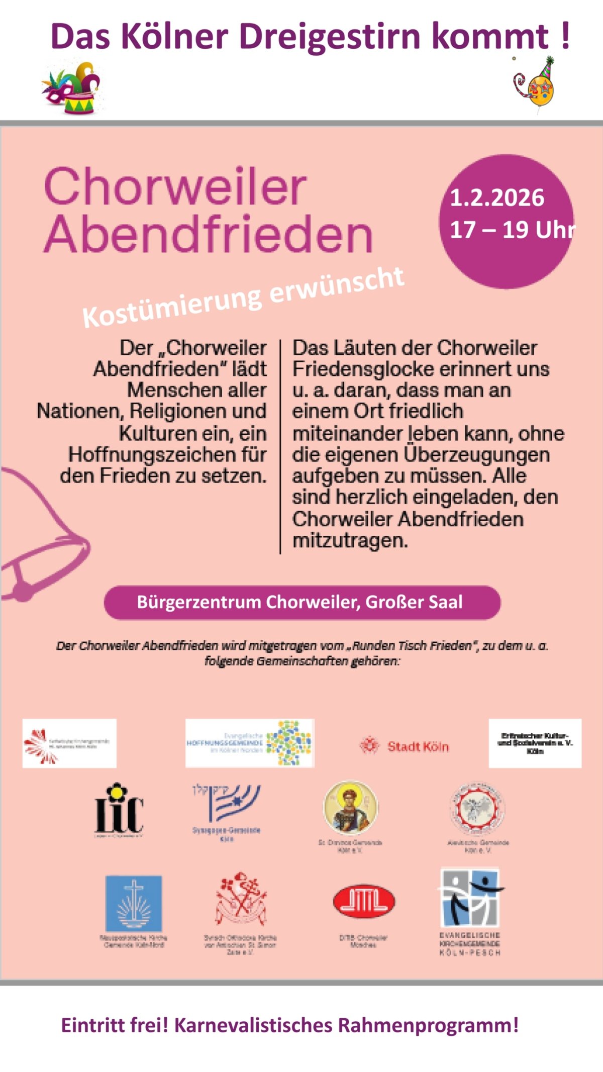 Abendfrieden Karneval 2026