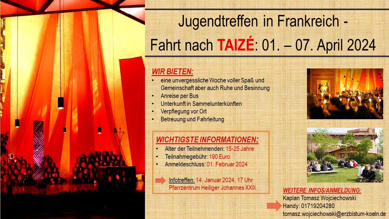 Einladungen Taizé