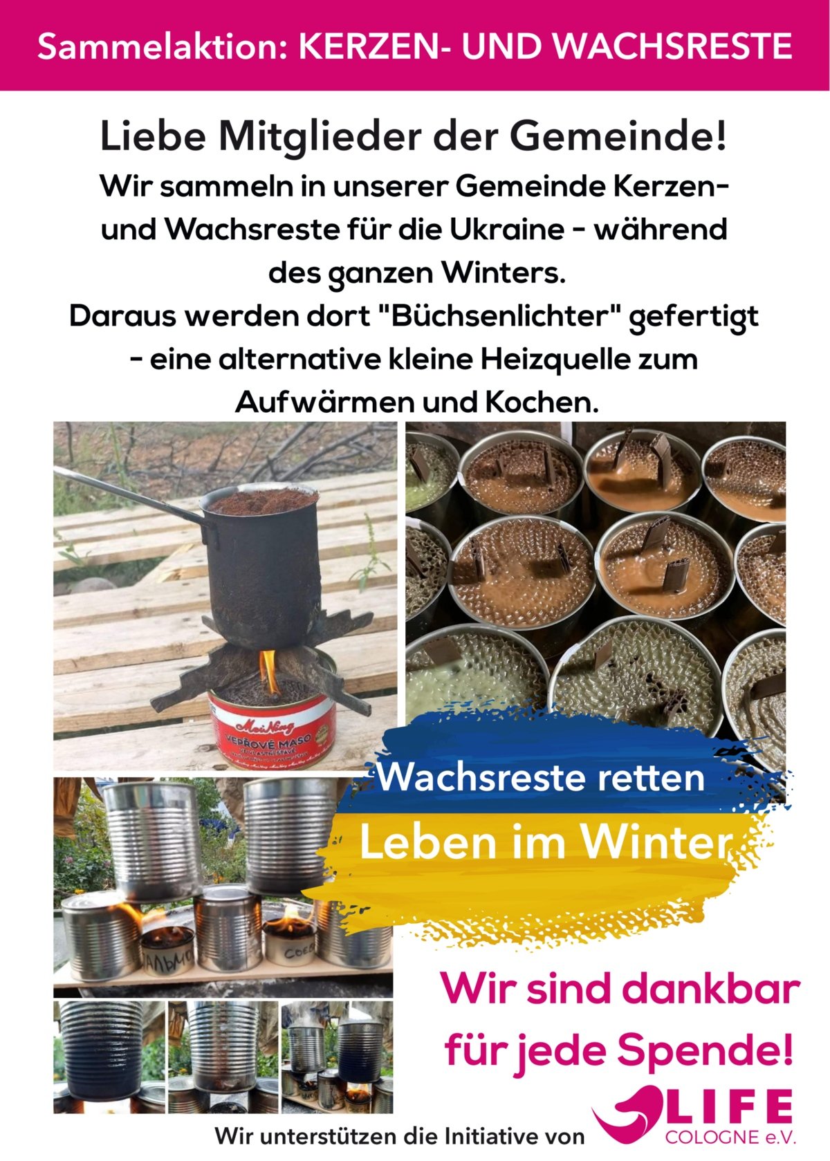 Flyer Wachs Kirchengemeinden