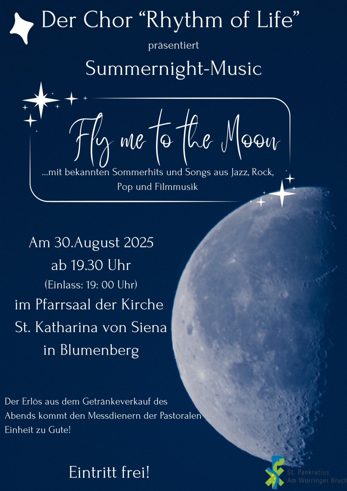 Konzertplakat Fly me to the moon