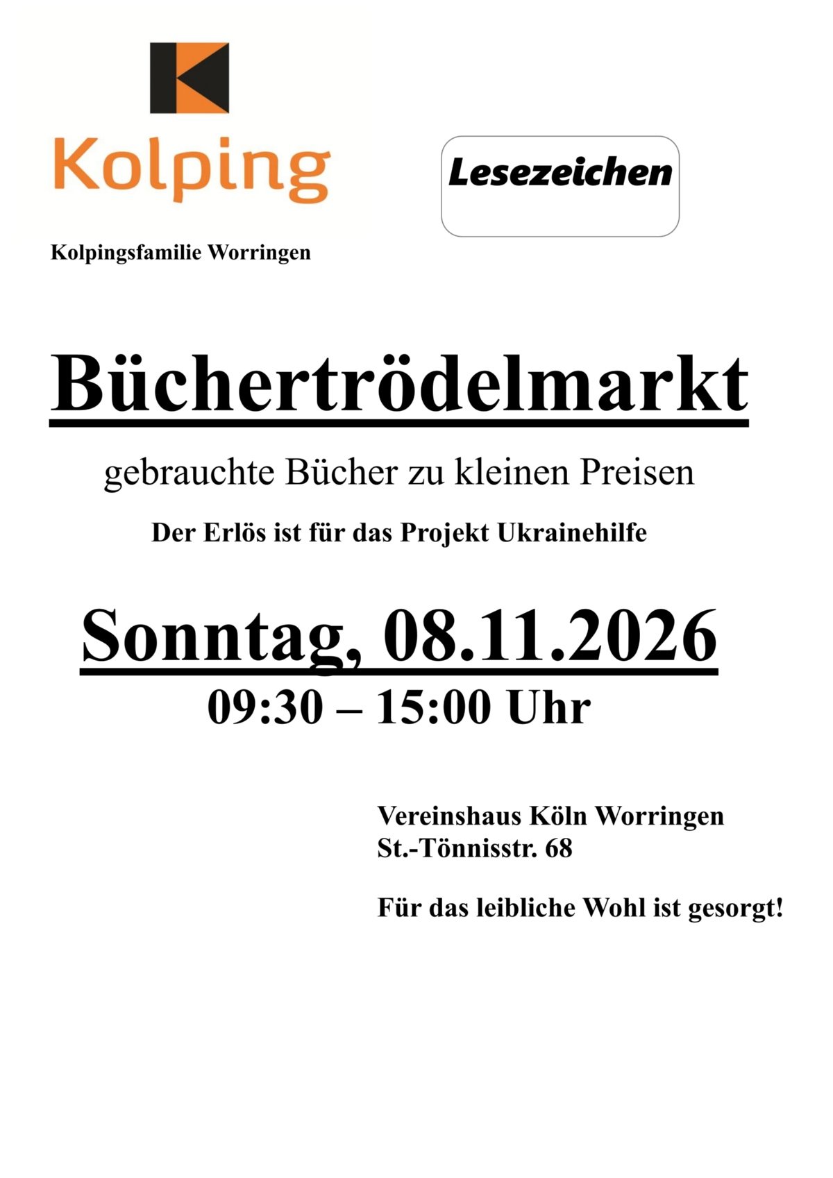 Plakat Büchertrödel
